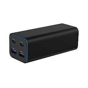 Универсальное зарядное устройство 100W GaN 2xUSB-A 2xUSB-C быстрая зарядка черное