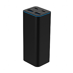 Универсальное зарядное устройство 100W GaN 2xUSB-A 2xUSB-C быстрая зарядка черное