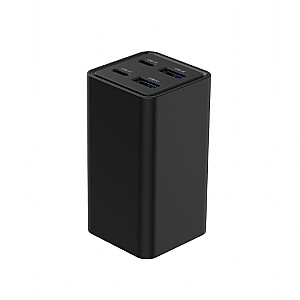 Универсальное зарядное устройство 65W GaN 2xUSB-A 2xUSB-C быстрая зарядка черное