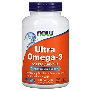 NOW Ultra Omega 3-D добавка к пище 180 капс.
