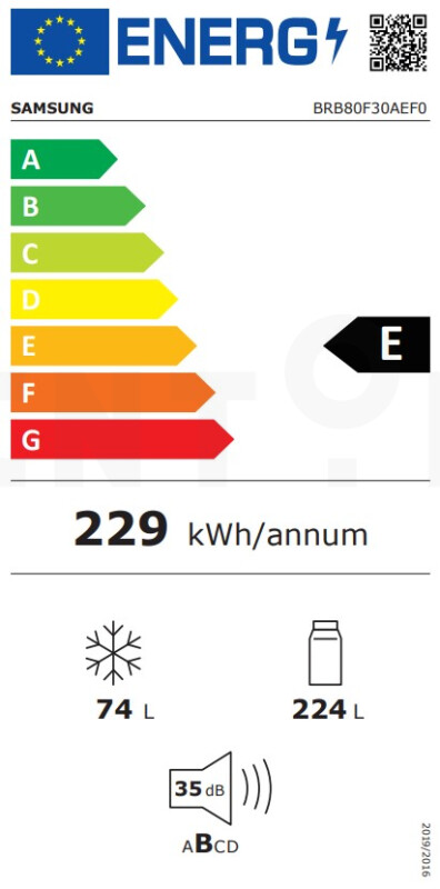 Iebūvējams ledusskapis Samsung BRB80F30AEF0EO