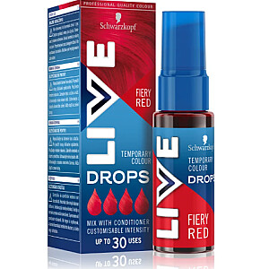 SCHWARZKOPF Live Drops mazgājamā matu krāsa Uguns sarkana 30ml