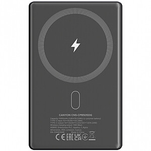 _7558806 CANYON power bank OnPower 505 slim Magsafe 5000 мАч PD20W Дар