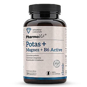 PHARMOVIT Potas + Магний + B6 Активный диетический суплемент 120 капсул