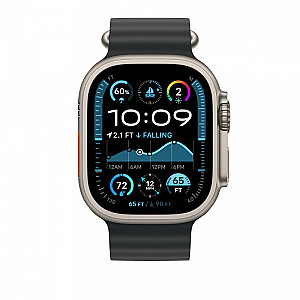 Okeāna melnā siksna pagarinājums 49 mm korpusam - titāna elementi dabīgā krāsā