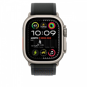 Melna Opaska taka 49 mm korpusam - izmērs M/L - titāna elementi dabīgā krāsā