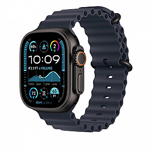 Okeāna josta tumši zilā krāsā 49 mm korpusam, elementi izgatavoti no melnā titāna