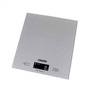 Кухонные весы Mesko MS 3145 Максимальный вес (емкость) 5 кг, градация 1 г, серебро, Гарантия 24 мес.
