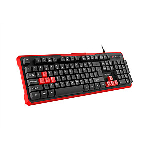 Genesis Silicone Keyboard RHOD 110 Keyboard, The fundamentals of Rhod 110’s gaming credentials is the anti-ghosting feature for 19 keys of the most important keyboard gaming zones; Spill Resistant, Durable body, RU, Wired, Black/Red