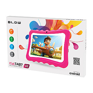 Tablete KidsTAB7 V2 4/32GB rozā vāciņš kamera 2MP