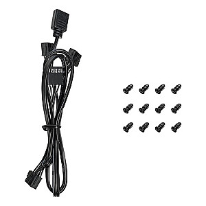 DeepCool FL12R-3 В 1 Компьютерный корпус Вентилятор 12 см Черный 3 шт.