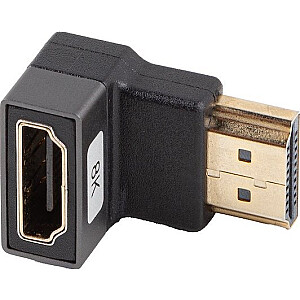 Adapteris AV Lanberg Adapteris Lanberg HDMI(F)->HDMI(F) 8K leņķis uz leju alumīnija sudraba