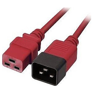Jaudas kabelis Lindy Lindy IEC pagarinājums C19 uz C20 sarkans 2m ārējais vairumtirdzniecība