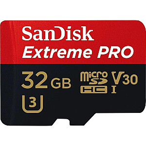 SanDisk Extreme PRO MicroSDHC 32 ГБ Class 10 UHS-I/U3 A1 V30 (SDSQXCG-032G-GN6MA)