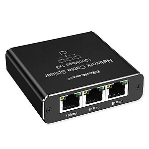 Ethernet Splitter Mini SWITCH 1x3 RJ45 | 1000Мб/с | USB-C | Алюминий