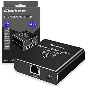 Ethernet Splitter Mini SWITCH 1x3 RJ45 | 1000Мб/с | USB-C | Алюминий