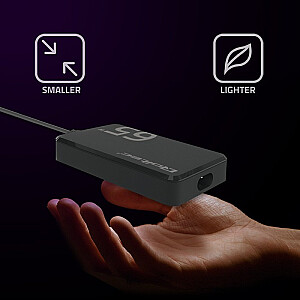 65W GaN супербыстрый SLIM адаптер питания | PD | 5-20V | 3.25A | USB-C 3.1 | ноутбук | MacBook | смартфон | +кабель 