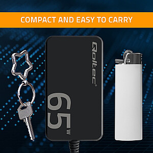 65W GaN супербыстрый SLIM адаптер питания | PD | 5-20V | 3.25A | USB-C 3.1 | ноутбук | MacBook | смартфон | +кабель 