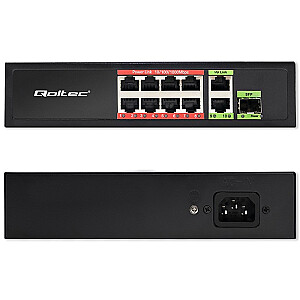 Коммутатор SWITCH FAST Ethernet 8x RJ45 PoE 2x RJ45 Uplink 1x SFP | 120W | 1000Mb/s 