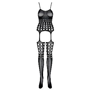 OBSESSIVE G310 Боди-колготки Черный S/M/L