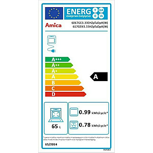 Free-standing gas electric cooker 617GEH3.33HZpTaDpA(W) Amica 57071