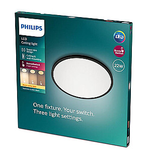 Светильник потолочный Philips Superslim 22W LED 2700K черный IP20