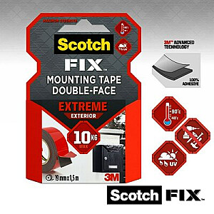 Abpusēja līmlente 3M Scotch-Fix 19mmx1,5m