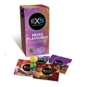 EXS Mixed Flavoured Condoms aromatizētas prezervatīvi 12gab.