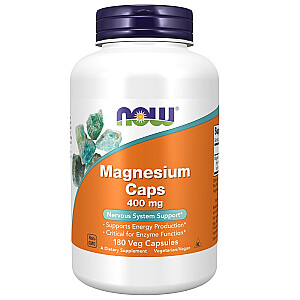 NOW Magnesium Caps 400mg добавка к пище, поддерживающая функционирование нервной системы 180 капс.