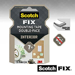 Kleeplint 3M rullis Scotch-Fix 4496G-1915-P, 19mmx1,5m, sisetingimustes