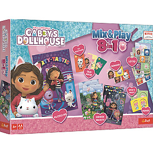 TREFL GABBY´S DOLLHOUSE 8in1 Mix&Play galda spēļu komplekts
