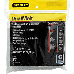 Stanley līmes stieņi 12 mm x 100 mm caurspīdīgi 24 gab. 1-GS20DT
