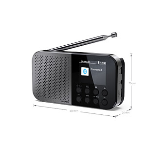 Sharp DR-P520(GY) OSAKA Карманное/Портативное Цифровое Радио, Серое | Sharp