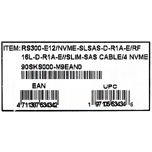 Задняя пластина кабеля. Asus RS300-E12/NVMe-SLSAS-D-R1A-E