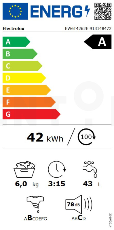 Veļas mašīna Electrolux EW6T4262E