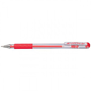 Gēla pildspalva Pentel K116 Hybrid Grip, 0.6mm,sarkana