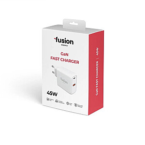 _7677235 Fusion Energy lādētājs USB-C | USB-A | 45W | 3A balts