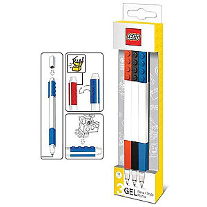 LEGO гелевая ручка 3 шт синия, черная, красная