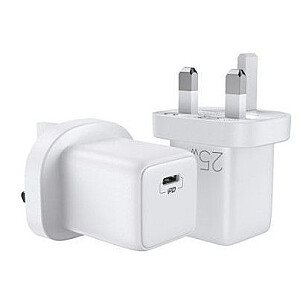 Joyroom Быстрая USB Type C Сетевая Зарядка 25W 3A Великобритания Белая