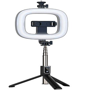 iLike SELFIE HANDLE TRIPOD AND SQUARE LAM - BLUETOOTH Black
