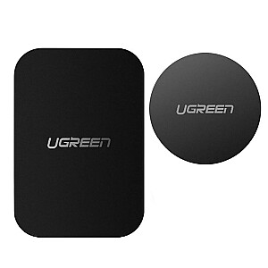 Ugreen Ugreen LP123 60410 круглые/прямоугольные металлические пластины для магнитных держателей телефонов - черные (2 шт) Черный