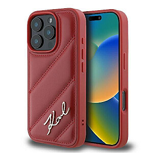 Karl Lagerfeld Apple Karl Lagerfeld Quilted Signature чехол для iPhone 16 Pro Max - Красный
