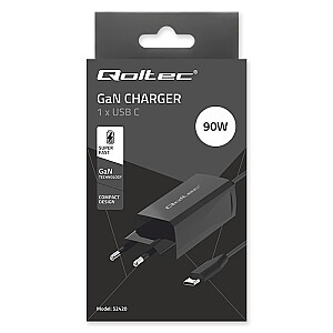 90W GaN адаптер питания | 5-20В | 3-4.5А | USB-C 3.1 