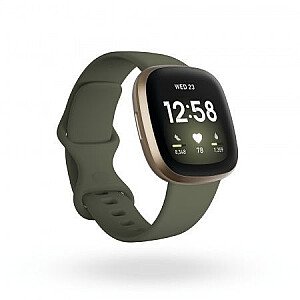Fitbit Versa 3 Smart watch Soft Gold Aluminum Olive
