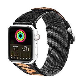 Dux Ducis Strap (Outdoor Version) ремешок для Apple Watch Ultra, SE, 8, 7, 6, 5, 4, 3, 2, 1 (49, 45, 44, 42 мм) нейлоновый черный оранжевый