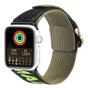 Dux Ducis Strap (Outdoor Version) strap for Apple Watch Ultra, SE, 8, 7, 6, 5, 4, 3, 2, 1 (49, 45, 44, 42 mm) nylon band bracelet Black Green