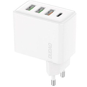 Dudao Быстрая зарядка 3x USB / 1x USB Type C 20W, PD, QC 3.0 Белый