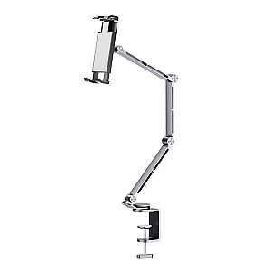 iLike GS1 Premium Aluminum Alloy Table Fix Universal Adjustable Stand for Smartphone&amp;tablet PC 4 - 12.9 Silver