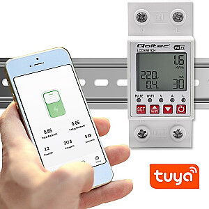 Реле 63A для DIN-рейки с электросчетчиком | Таймер | Tuya | Wi-Fi | LED ~ 