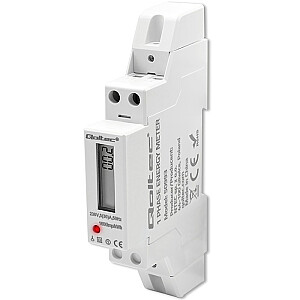 Vienfāzes elektroniskais skaitītājs | enerģijas patēriņa skaitītājs DIN sliedei | 230V | 30A | LCD | 1P 